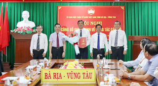Ông Trịnh Hàng được điều động giữ chức Phó Chủ tịch Ủy ban MTTQ Việt Nam tỉnh Bà Rịa - Vũng Tàu