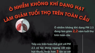 Hạt mịn PM 2.5 làm giảm tuổi thọ cao gấp 6 lần so với HIV/AIDS