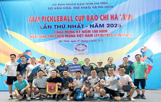 Gần 100 VĐV tranh tài Giải Pickleball Cúp Báo chí Hà Tĩnh lần thứ Nhất