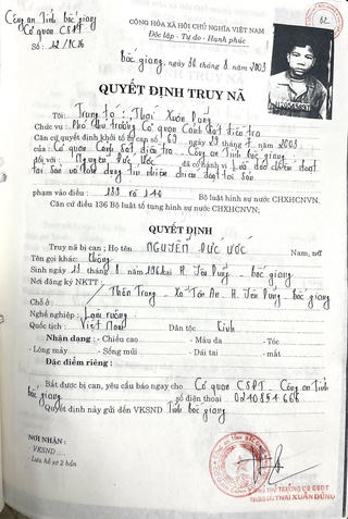 Bắc Giang: Bắt cặp vợ chồng trốn lệnh truy nã suốt 20 năm