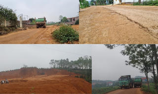Phú Thọ: Đường đi 'lạ' của những xe chở đất từ hoạt động san hạ cốt nền