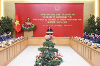 Phân công công tác của Thủ tướng và các Phó Thủ tướng Chính phủ