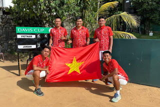 Davis Cup: Đội tuyển quần vợt nam Việt Nam thắng Jordan 2-1