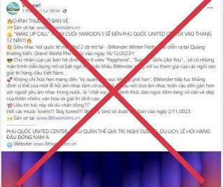 Công an cảnh báo web, fanpage mạo danh bán vé siêu nhạc hội Quốc tế
