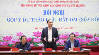 Hội đồng tư vấn Khoa học, Giáo dục và Môi trường góp ý dự thảo Luật Đất đai sửa đổi