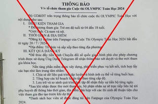 Cảnh báo việc giả mạo văn bản tổ chức thi Olympic Toán học 2024
