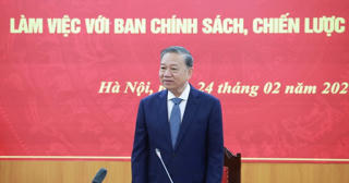 Tổng Bí thư làm việc với Ban Chính sách, chiến lược TW về mục tiêu tăng trưởng