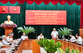 TP Hồ Chí Minh sơ kết công tác nghiên cứu, biên soạn lịch sử Đảng bộ