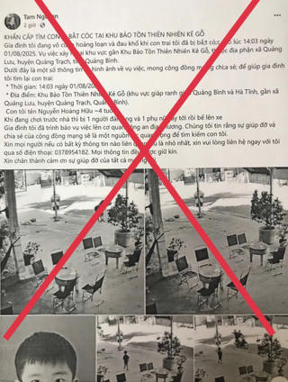 Hà Tĩnh: Cảnh giác thủ đoạn lừa đảo tinh vi qua tin giả bắt cóc trẻ em trên mạng xã hội