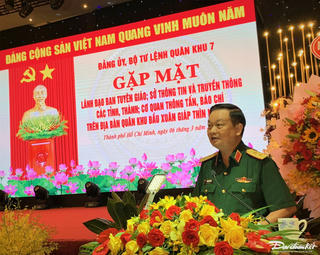 Quân khu 7 gặp mặt lãnh đạo cơ quan tuyên giáo, báo chí đầu Xuân Giáp Thìn 2024
