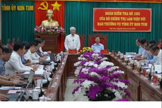 Thông qua dự thảo kết quả kiểm tra một số chuyên đề đối với Ban Thường vụ Tỉnh ủy Kon Tum