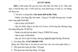 Liên danh Kinh Bắc - Tài Lương trúng Gói thầu mua sắm tập trung tại Bắc Ninh