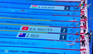 Hôm nay, kình ngư Nguyễn Huy Hoàng tranh tài ở đường đua 1.500 m tự do