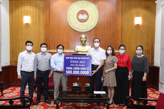 Bạn đọc báo Đại Đoàn Kết ủng hộ 500 triệu đồng cho công tác phòng, chống dịch Covid-19