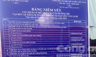 Công ty CP Bến xe tàu phà Cần Thơ: Thu tiền dịch vụ xe ra vào bến đúng qui định