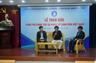 Trao giải cuộc thi sáng tác ca khúc về sinh viên Việt Nam