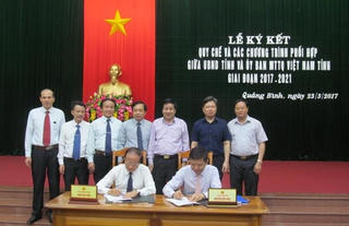 Mặt trận và UBND tỉnh Quảng Bình ký kết quy chế phối hợp