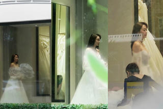 Minh Hằng bí mật ra Hà Nội chọn váy cưới