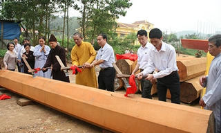Lễ phạt mộc trùng tu, tôn tạo chùa Non Đông