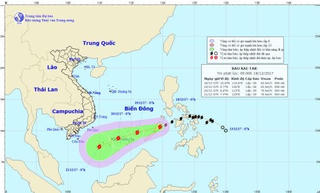 Bão Kai-tak có khả năng mạnh lên, đi vào biển Đông