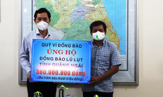 Quảng Ngãi: Ông Đoàn Ngọc Hải trao 360 triệu đồng khắc phục hậu quả thiên tai
