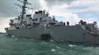 10 thủy thủ mất tích sau vụ chiến hạm Mỹ va chạm tàu hàng