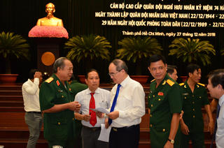 Lãnh đạo TP HCM gặp mặt tướng lĩnh nghỉ hưu