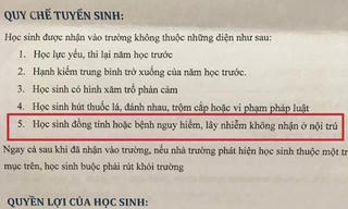 Không tuyển sinh người đồng giới là kỳ thị