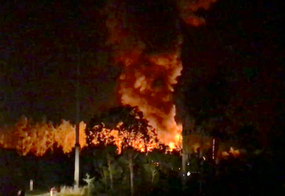 Tiếng nổ như bom khi trạm sang chiết gas bùng cháy