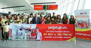 Đường bay Hà Nội - Đài Trung chính thức được Vietjet khai thác