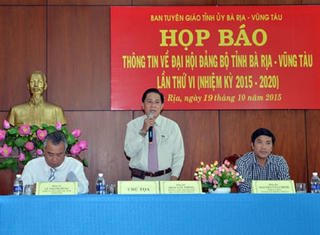 348 đại biểu tham dự Đại hội Đảng bộ tỉnh Bà Rịa - Vũng Tàu lần VI