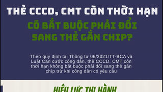 CCCD, CMT còn thời hạn có bắt buộc phải đổi sang thẻ gắn chip?