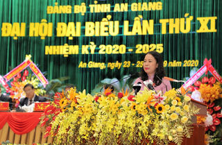 Bà Võ Thị Ánh Xuân tái đắc cử Bí thư Tỉnh ủy An Giang