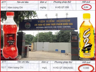 Kiểm nghiệm sản phẩm C2, Rồng đỏ: Hàm lượng chì trong giới hạn cho phép