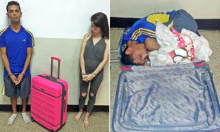 Giấu bạn trai vào vali để... vượt ngục