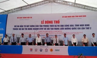 Nam Định: Động thổ xây cầu Tân Phong qua sông Đào
