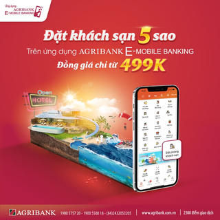 Đặt phòng khách sạn 5 sao giá chỉ từ 499k ngay trên ứng dụng Agribank E-Mobile Banking