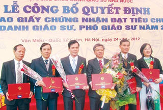 Công bố các đơn vị xác nhận hồ sơ ứng viên GS, PGS 2017 không chuẩn xác