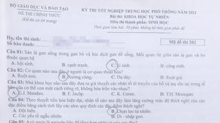 Gợi ý đáp án môn Sinh học thi tốt nghiệp THPT năm 2021