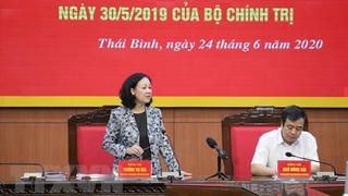 Đoàn công tác của Ban Bí thư Trung ương Đảng làm việc tại Thái Bình