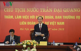 Chủ tịch nước Trần Đại Quang làm việc với Liên đoàn Luật sư Việt Nam