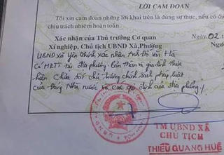 Xã ở Thanh Hóa bút phê gây khó vào lý lịch học sinh