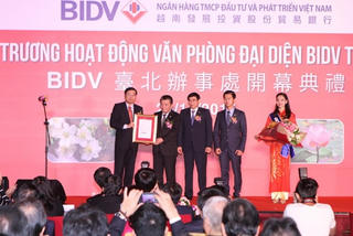 BIDV khai trương Văn phòng đại diện tại Đài Bắc