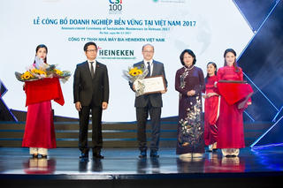 Heineken được công nhận doanh nghiệp bền vững nhất Việt Nam