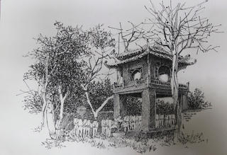 Ngắm Văn Miếu qua góc nhìn ký hoạ