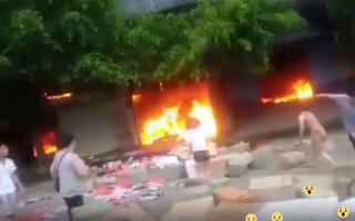 Đang cháy lớn ở chợ cửa khẩu Tân Thanh, Lạng Sơn