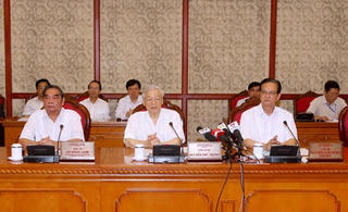 Bộ Chính trị làm việc với Ban Thường vụ Đảng ủy Công an TW