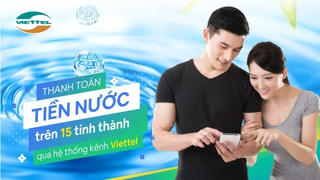 Quý khách có thể thanh toán tiền nước khắp 15 tỉnh thành toàn quốc trên hệ thống thanh toán Viettel