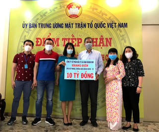 Ban Công tác phía Nam, UBTƯ MTTQ Việt Nam tiếp nhận 10 tỷ đồng ủng hộ phòng chống dịch Covid-19