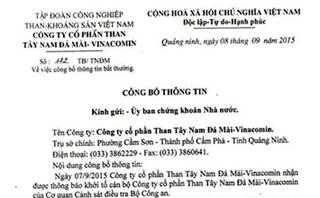 Khởi tố nhiều lãnh đạo Công ty than Tây Nam Đá Mài- VINACOMIN